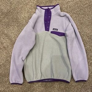 Girl’s Patagonia Re-Tool Snap Fleece Pullover Size Medium (10)